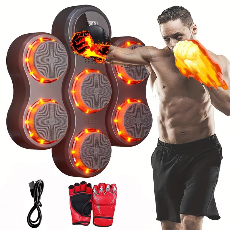 Ultimate Smart Bluetooth Boxing Trainer - USB Rechargeable Wall Target for Home Fitness and Fun