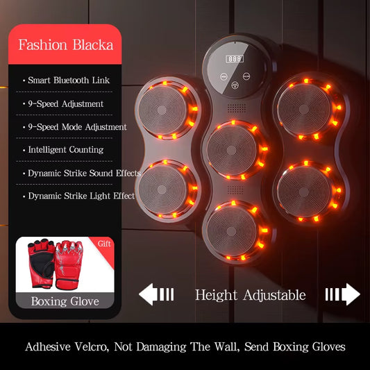 Ultimate Smart Bluetooth Boxing Trainer - USB Rechargeable Wall Target for Home Fitness and Fun
