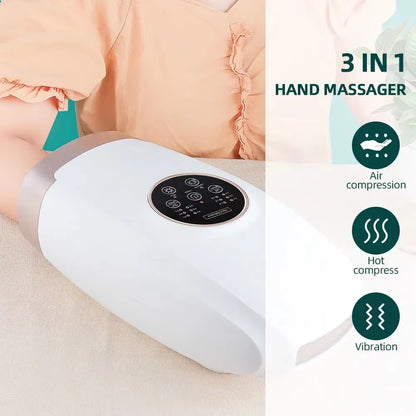 Experience Pain-Free Living: Ultimate Hand Massager with Airbag Compression & Soothing Hot Compress for Arthritis Relief