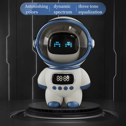 Smart Astronaut Bluetooth Speaker - Portable Wireless Audio with Nightlight, FM Radio & Subwoofer