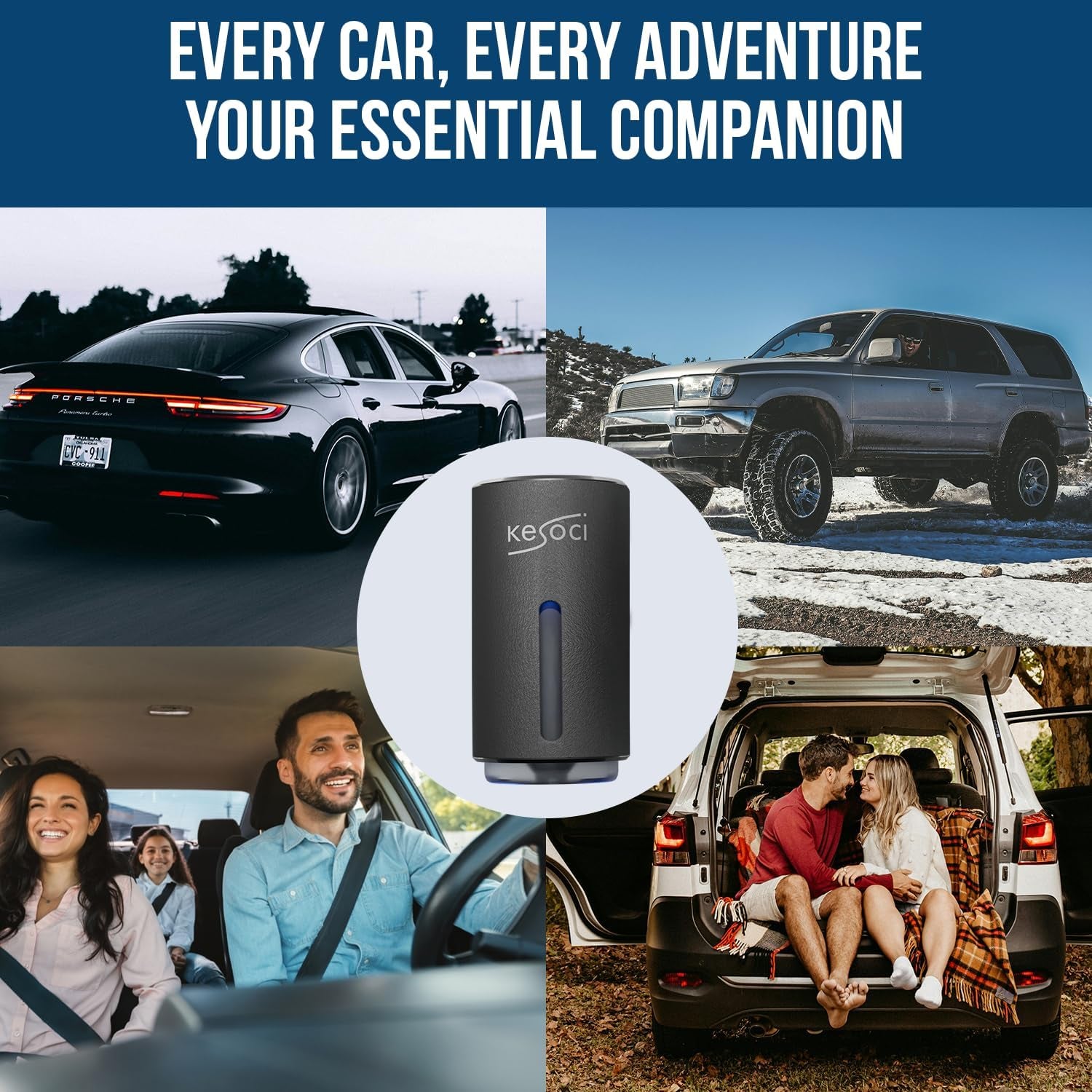 Transform Your Drive: Smart Car Air Freshener with 3 Exclusive Fresh Essence Fragrances